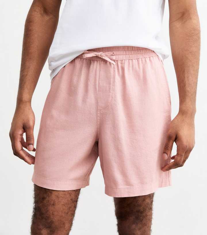 Regular Linen Blend Drawstring Waist Shorts by New Look