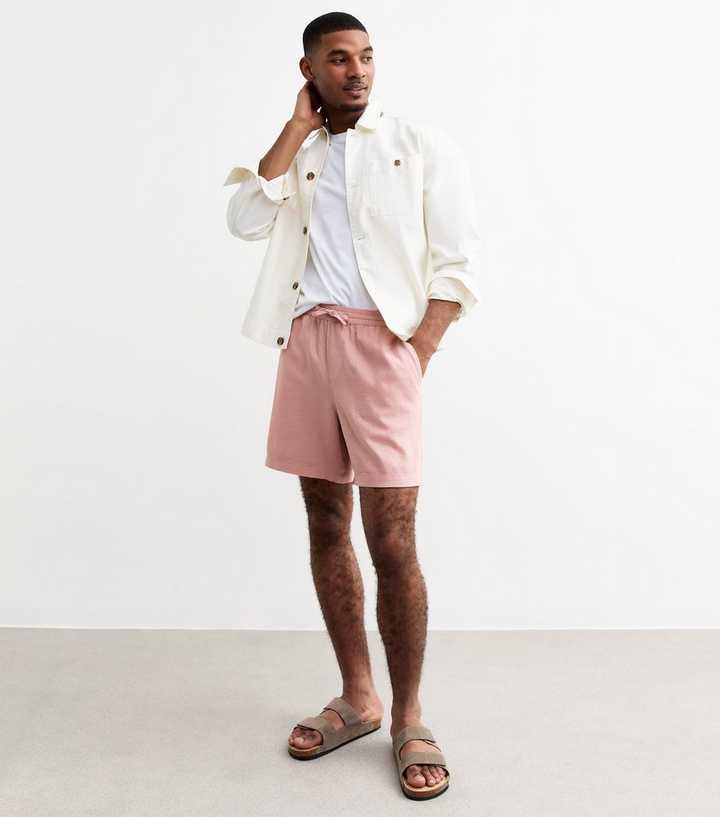Regular Linen Blend Drawstring Waist Shorts by New Look