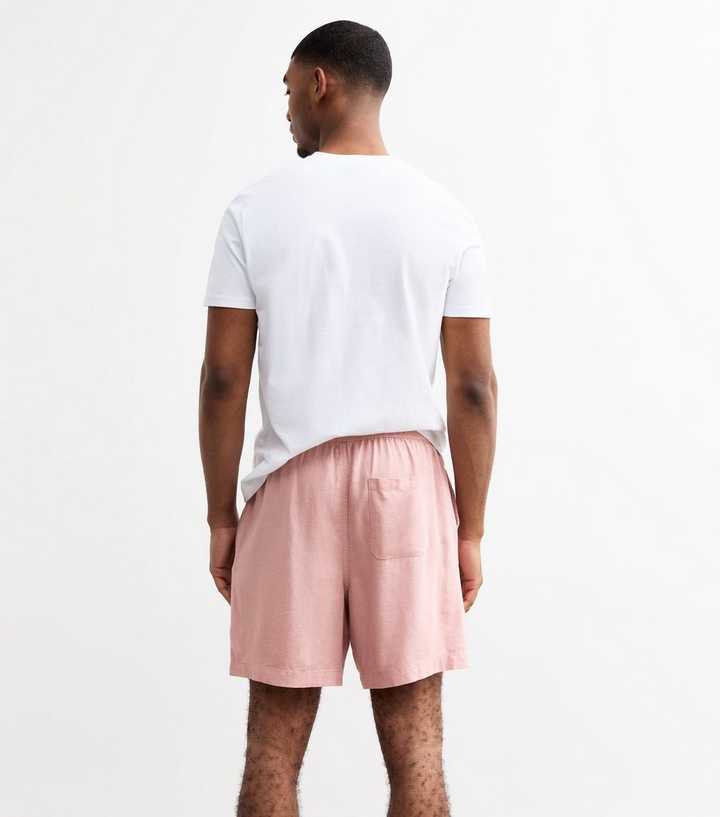 Regular Linen Blend Drawstring Waist Shorts by New Look
