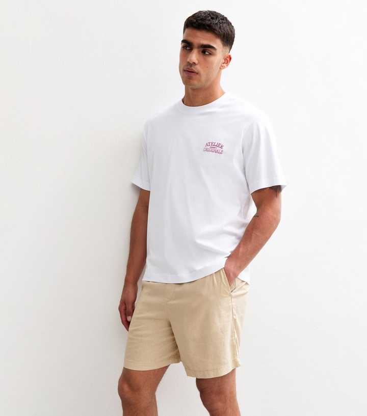 Regular Linen Blend Drawstring Waist Shorts by New Look